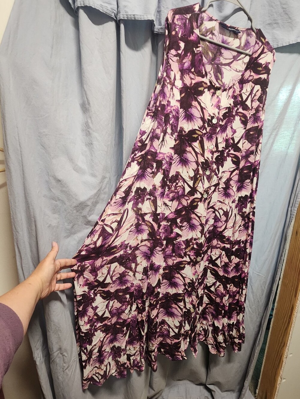 Purple and Pink Floral Dress